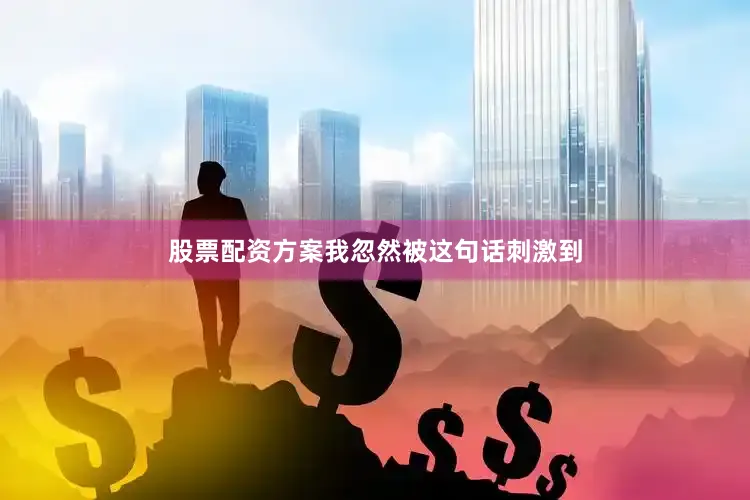 股票配资方案我忽然被这句话刺激到
